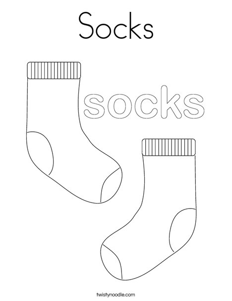 Socks coloring page