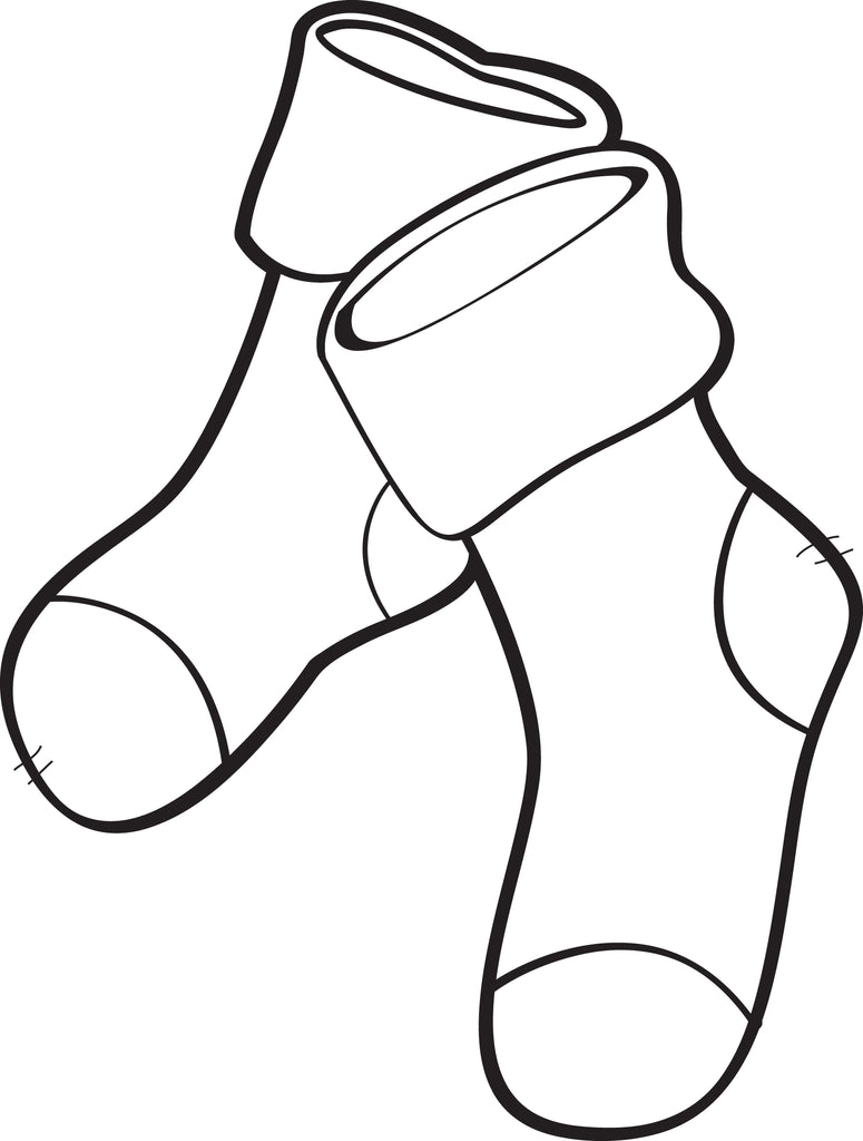 Printable christmas stockings coloring page for kids â