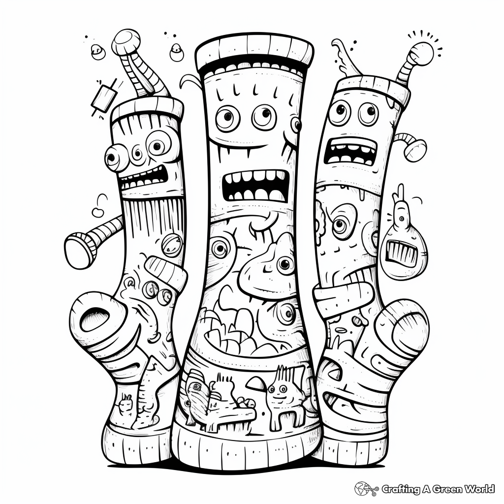 Crazy socks coloring pages