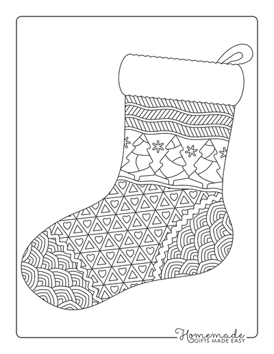 Best christmas stocking coloring pages printable stocking templates