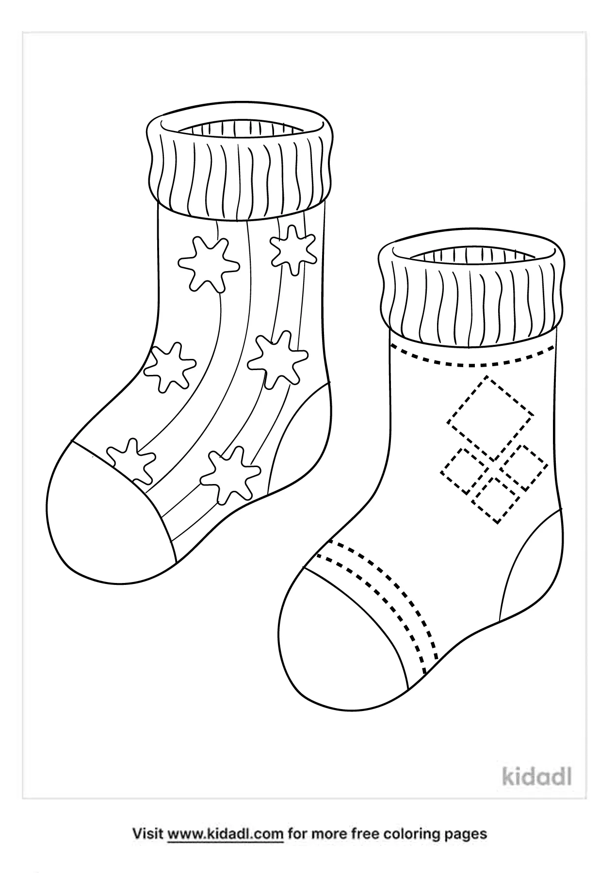 Free sock coloring page coloring page printables