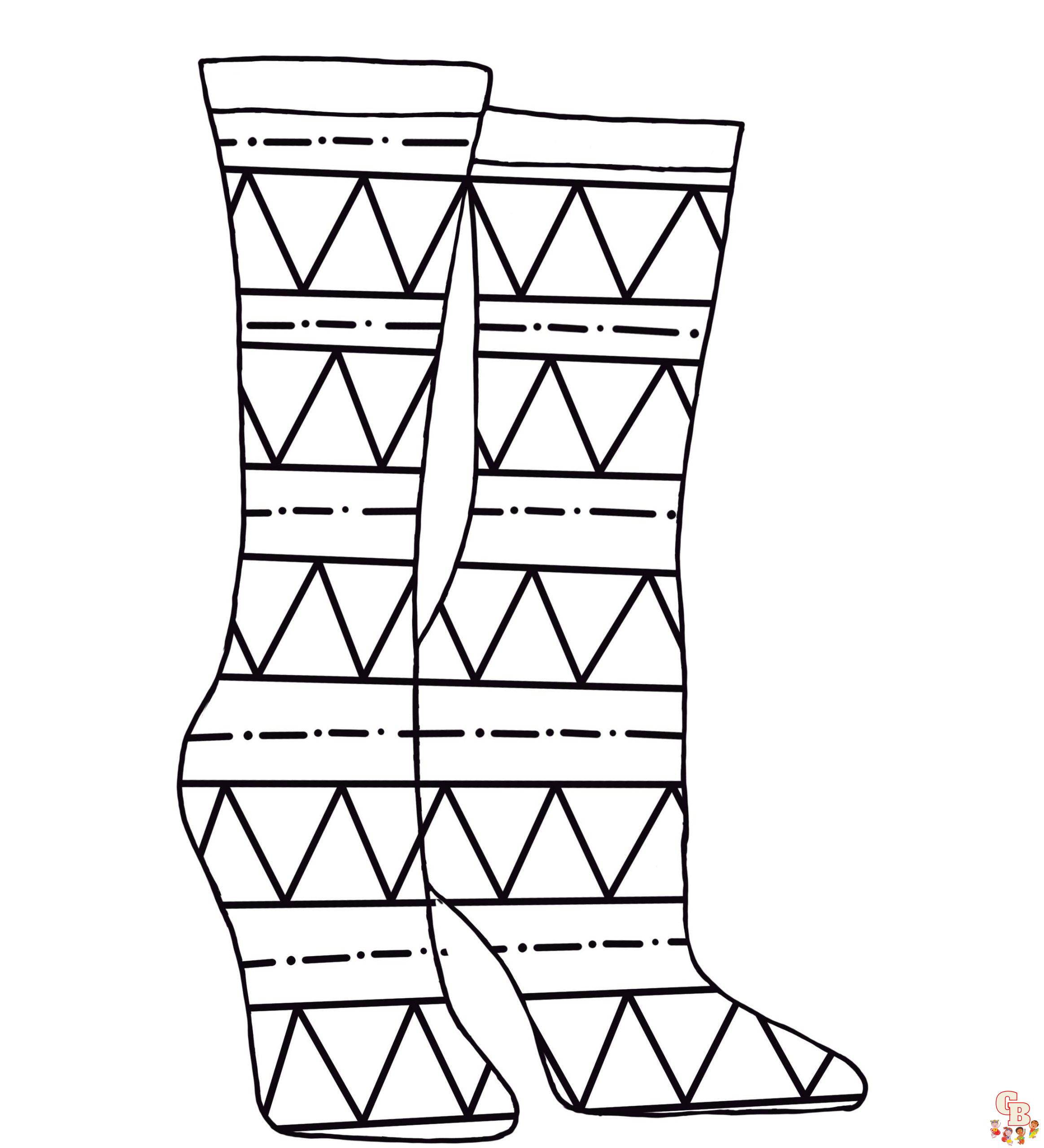 Printable socks coloring pages free for kids and adults