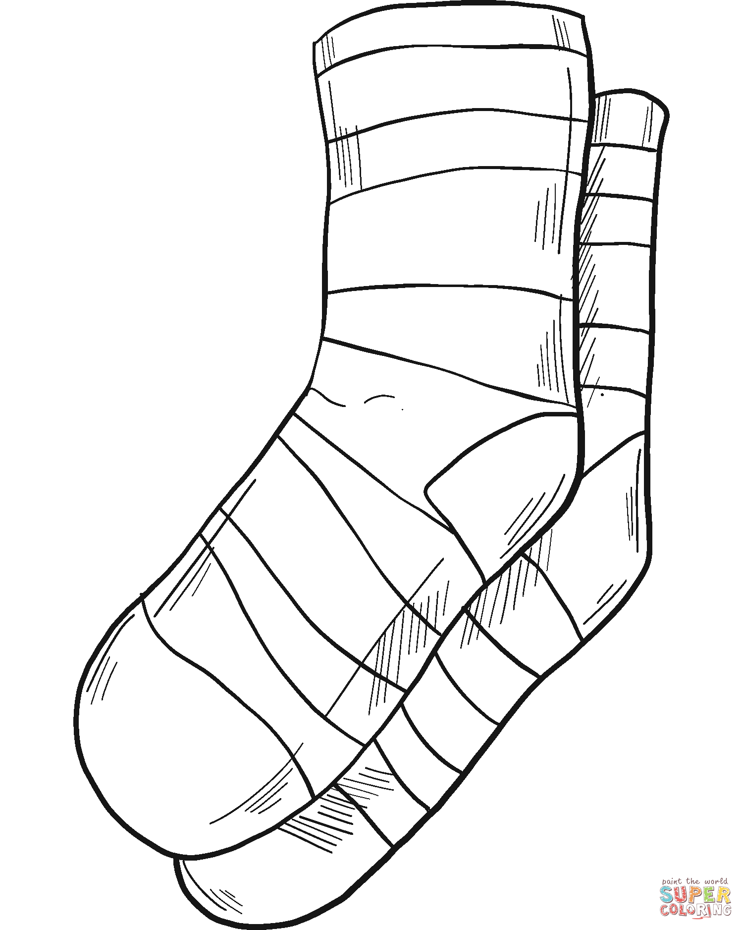 Socks coloring page free printable coloring pages