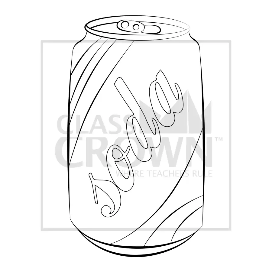 Red soda can clipart