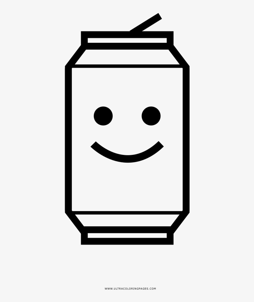 Soda can coloring page