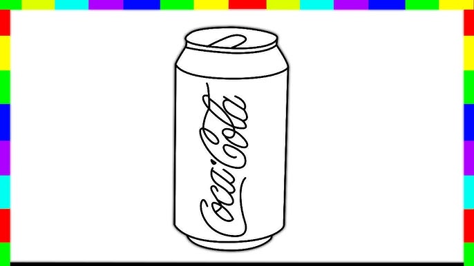 How to draw a pepsi can very easy pepsi can drawing step by step