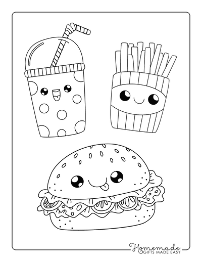 Food coloring pages for kids adults