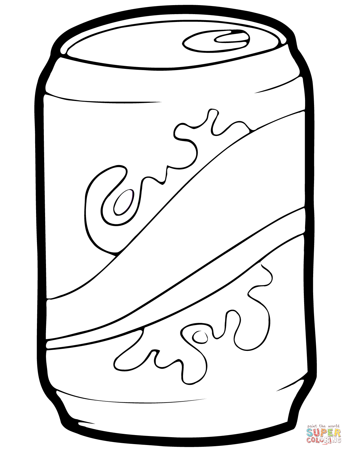 Cola can coloring page free printable coloring pages
