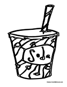 Soda pop coloring pages