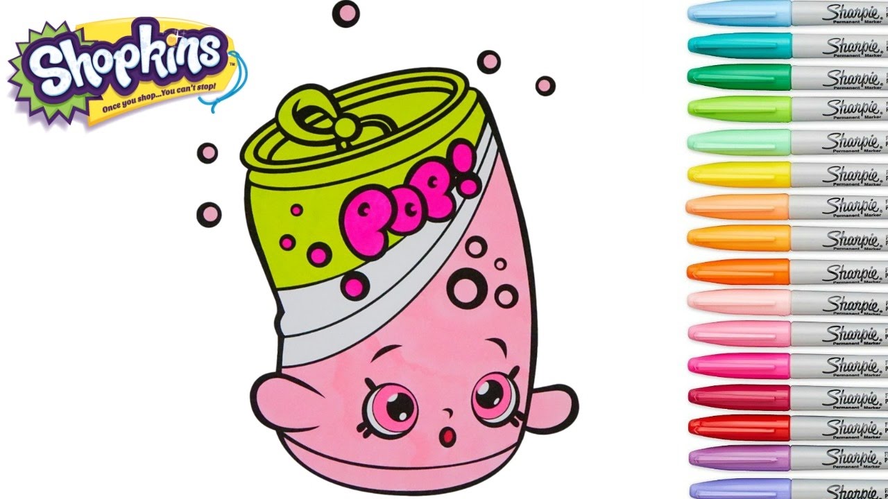 Shopkins coloring book soda pops season ultra rare rainbow splash coloring pages