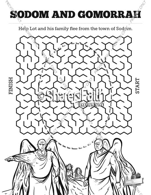 The story of sodom and gomorrah sunday school coloring pages â