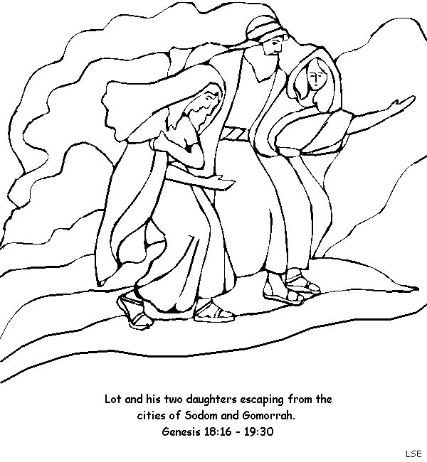 Bible story coloring page