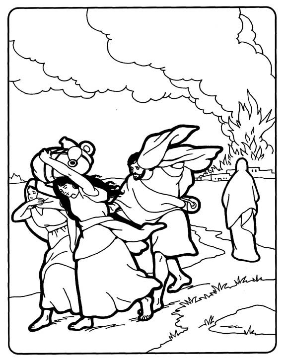 Coloring pages lot and his wife abraham and lot sunday school coloring pages bible coloring pages