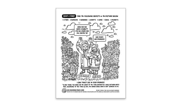 Free digital coloring page download printable e follow me old testament lesson february â âis any thing too hard for the lordâ genesis â â latter