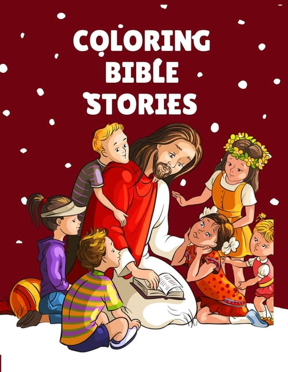 Coloring bible stories a cute children colouring picture activity book old testament bible pages of adam abraham jacob joshua david and goliath sodom and gomorrah prodigal son design doodles in large