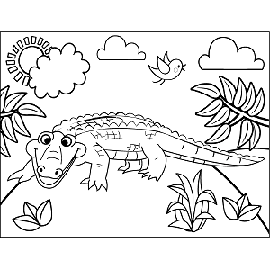 Crocodile coloring page