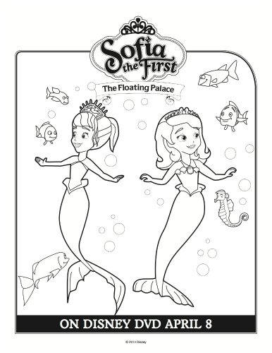 Sofia the first printable mermaids coloring page