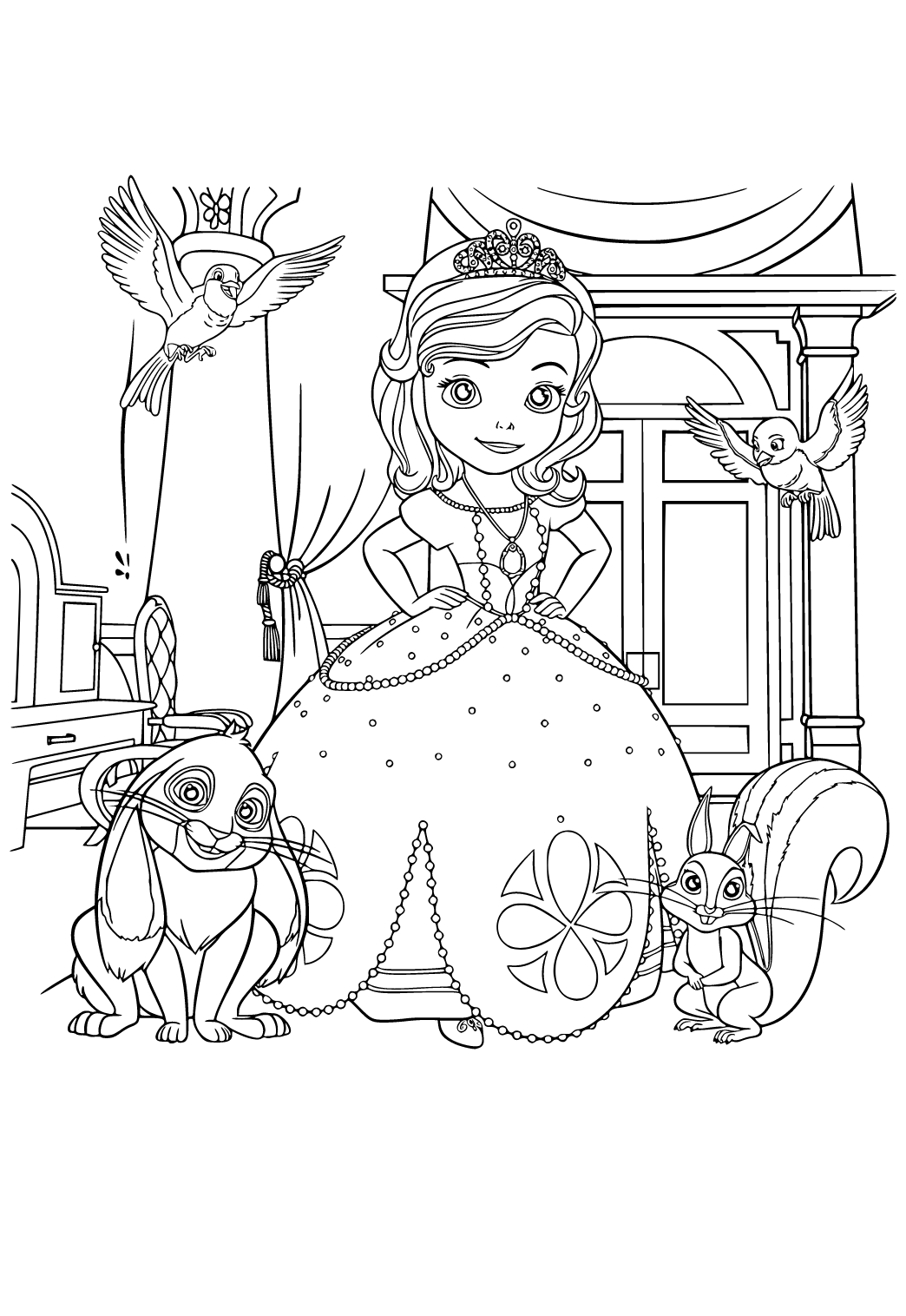 Free printable sofia the first castle coloring page for adults and kids