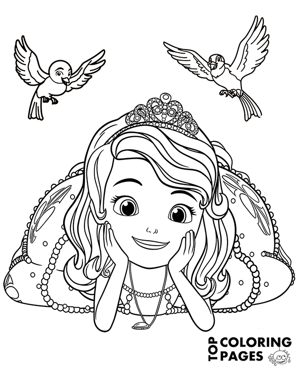 Printable princess sofia coloring page