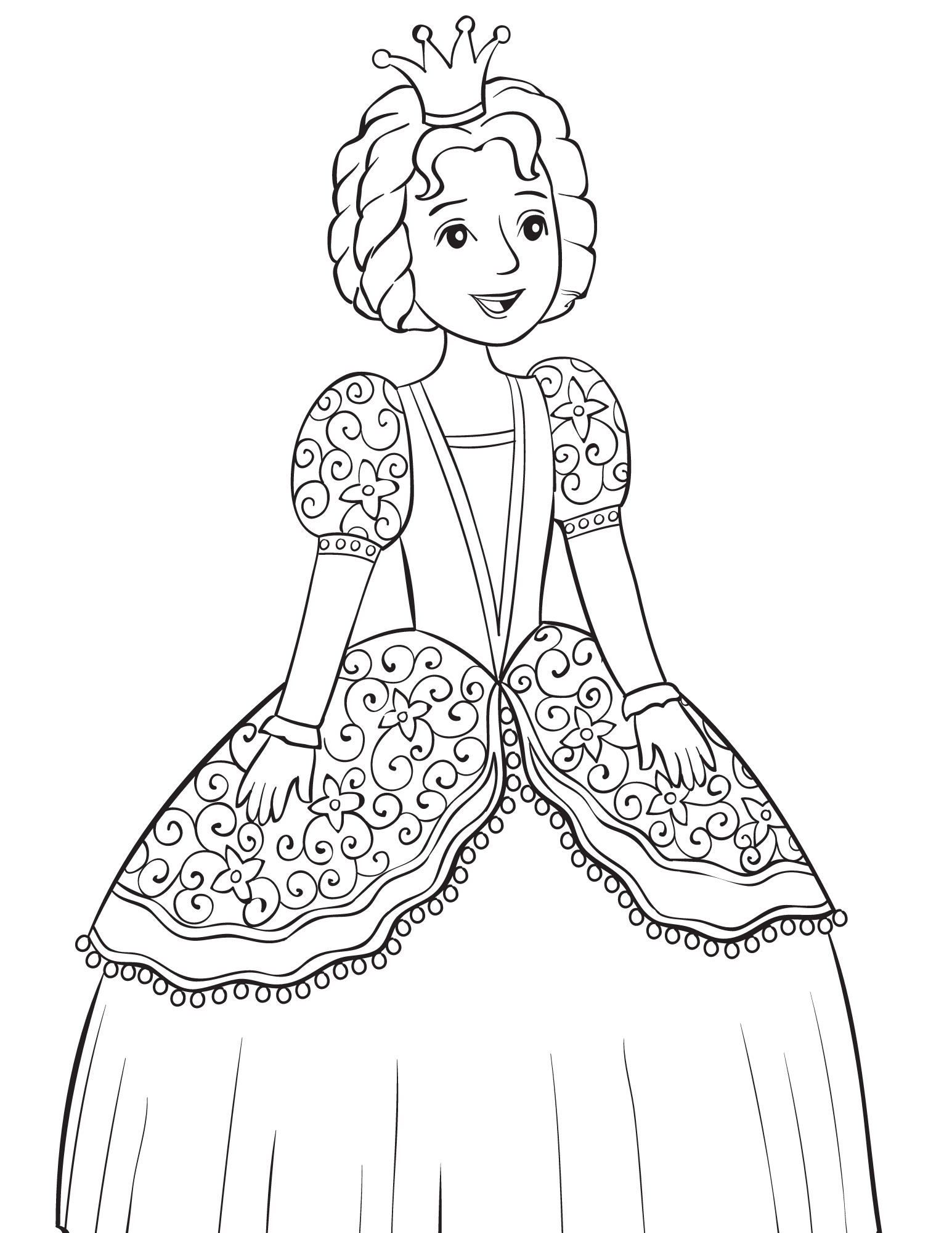 Free princess coloring pages for kids and adults