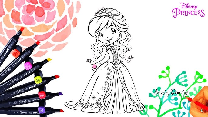 How to color easy little princess princess coloring pages coloring