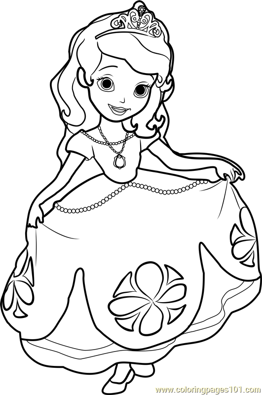 Princess sofia coloring page for kids