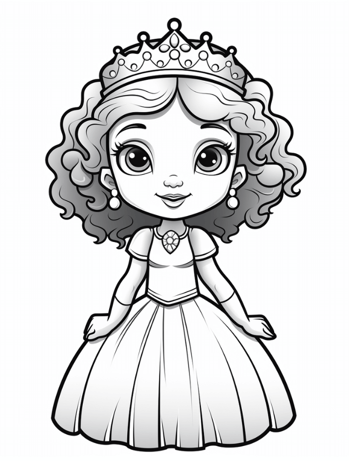 Princess coloring pages hue therapy