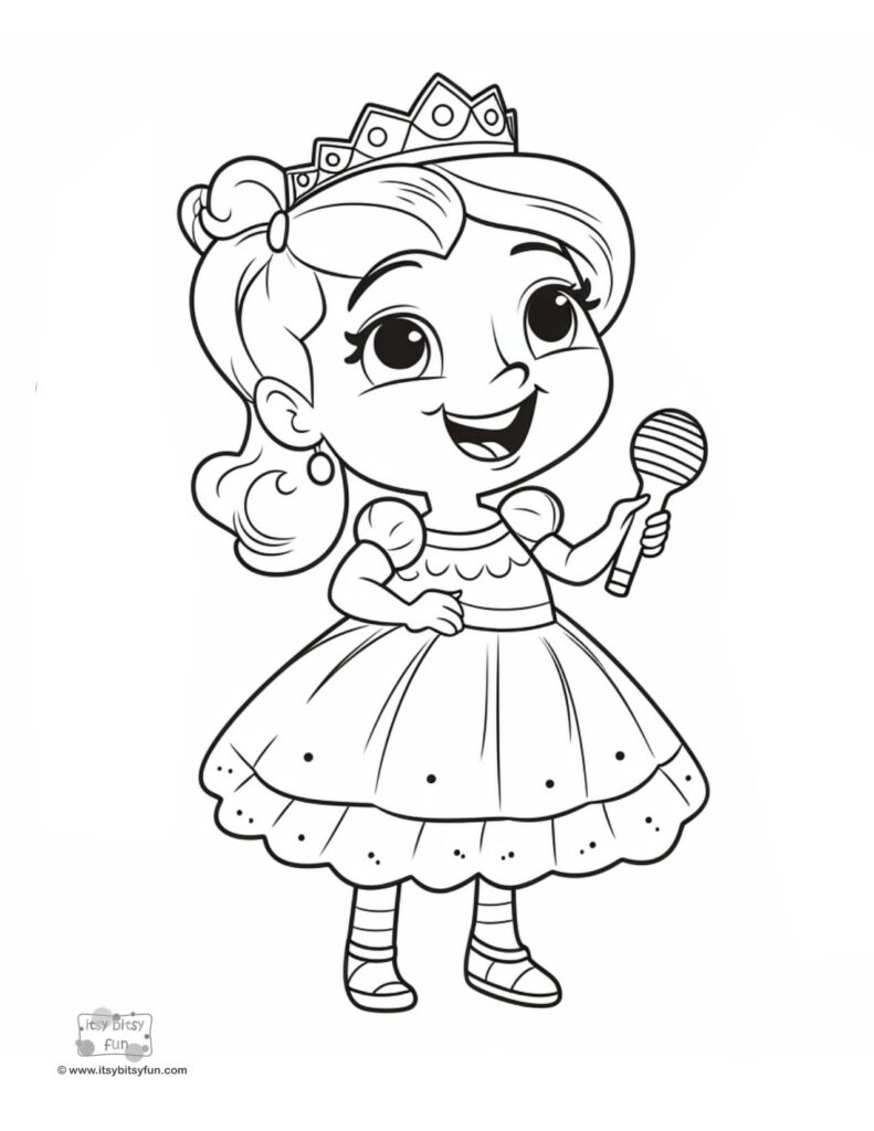 Free printable princess coloring pages