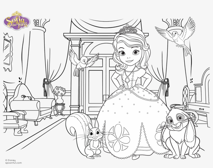 Disney jr princess sofia coloring pages with coloreable