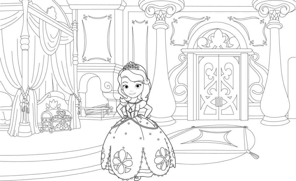 Print princess sofia coloring page