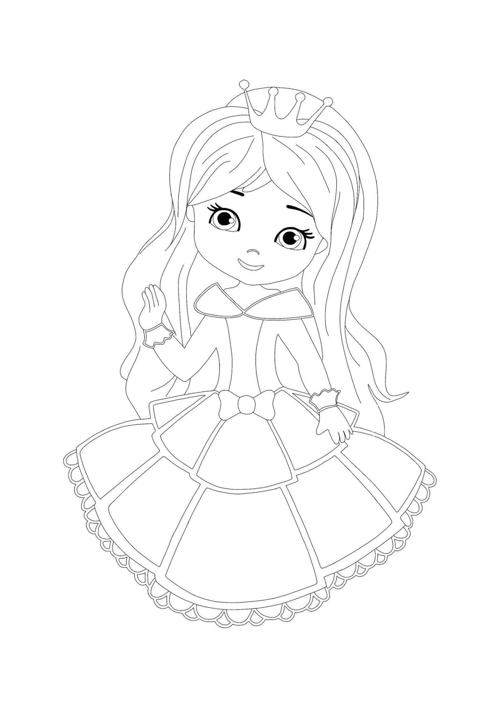 Young princess coloring pages