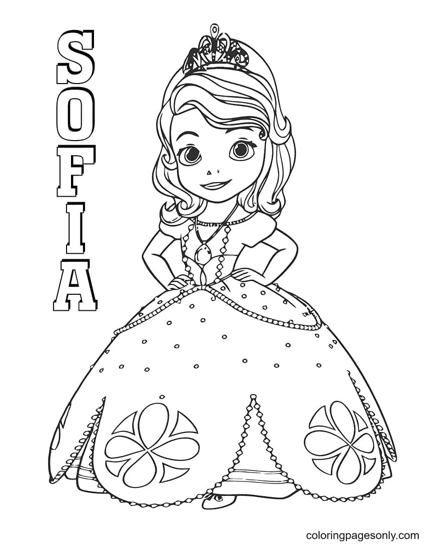 Sofia the first coloring pages printable for free download