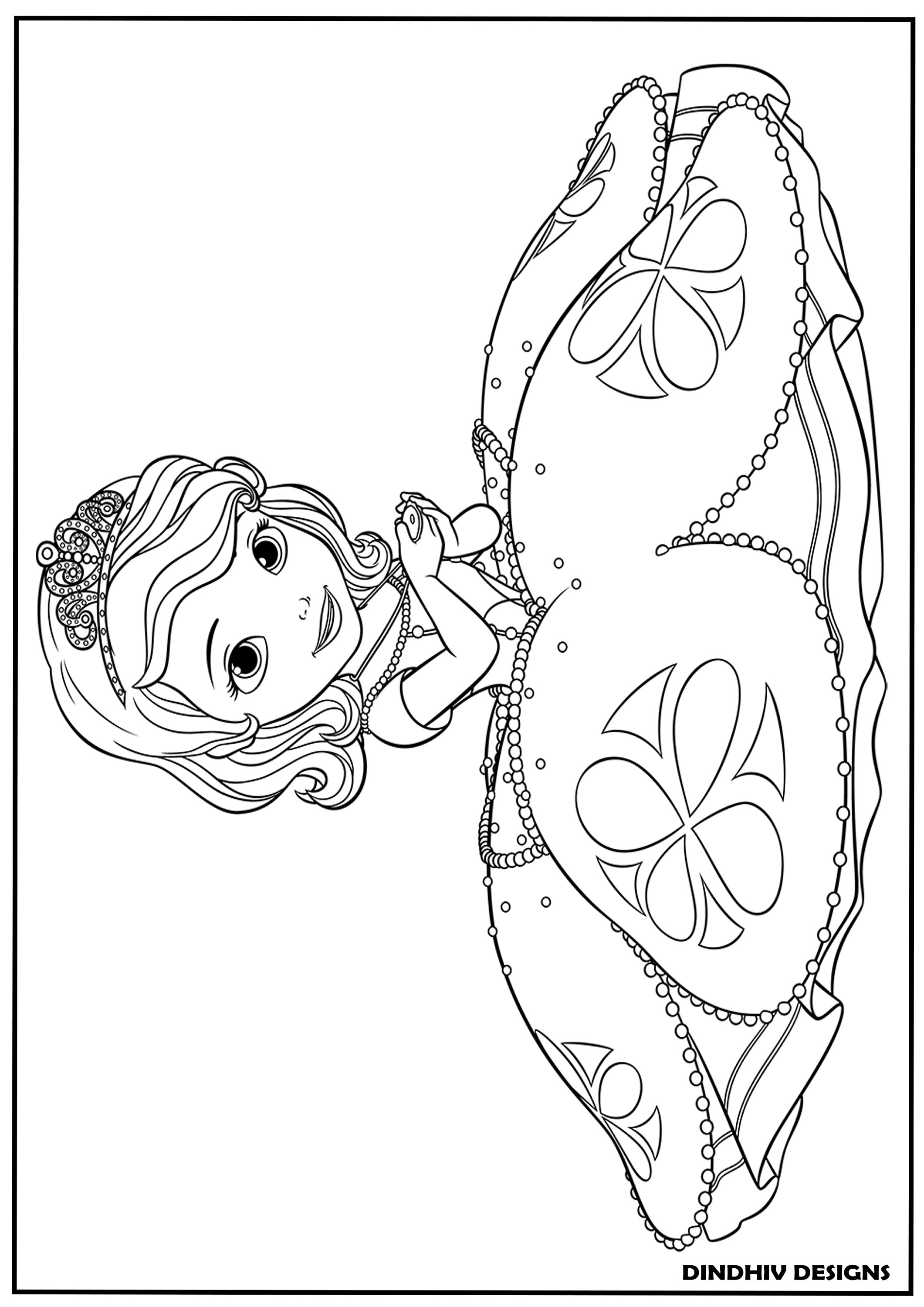 Sofia the princes coloring pages pages for kids and adults digital delivery easy to print