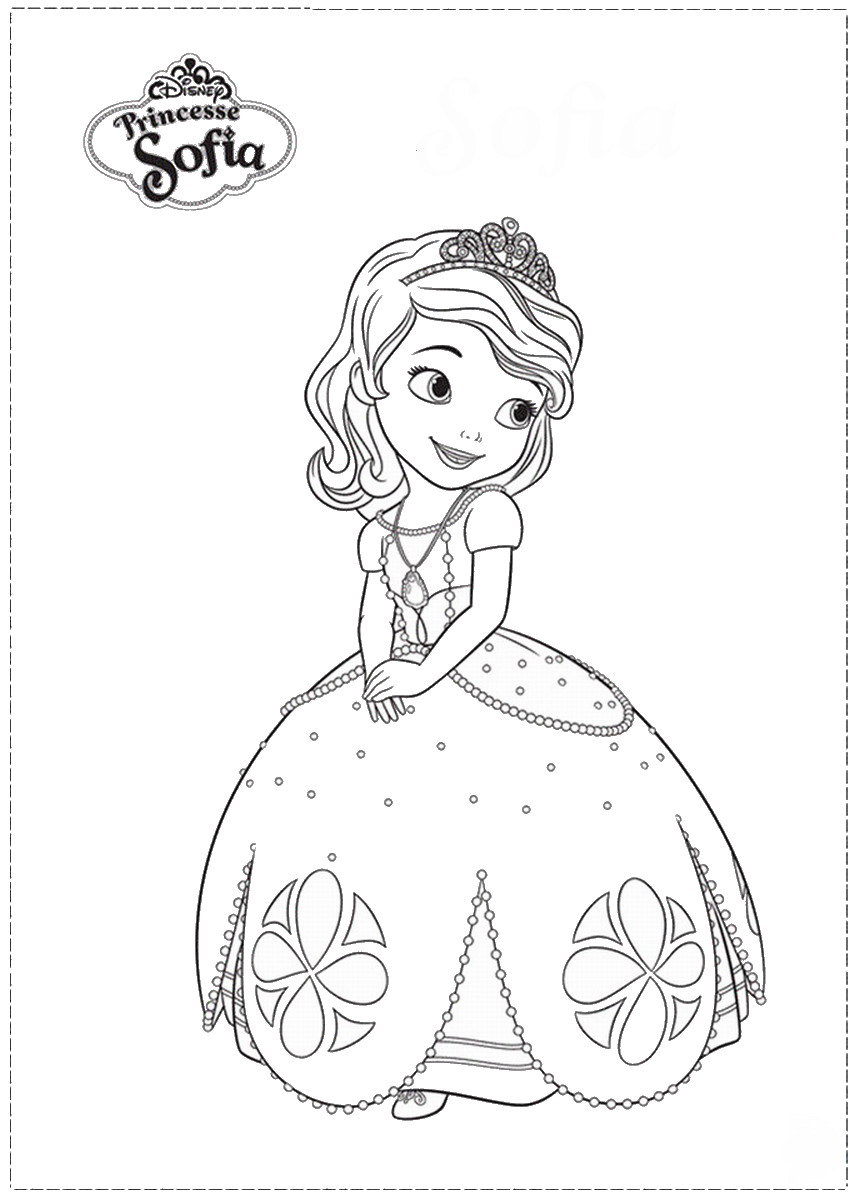Sofia the first coloring pages â birthday printable