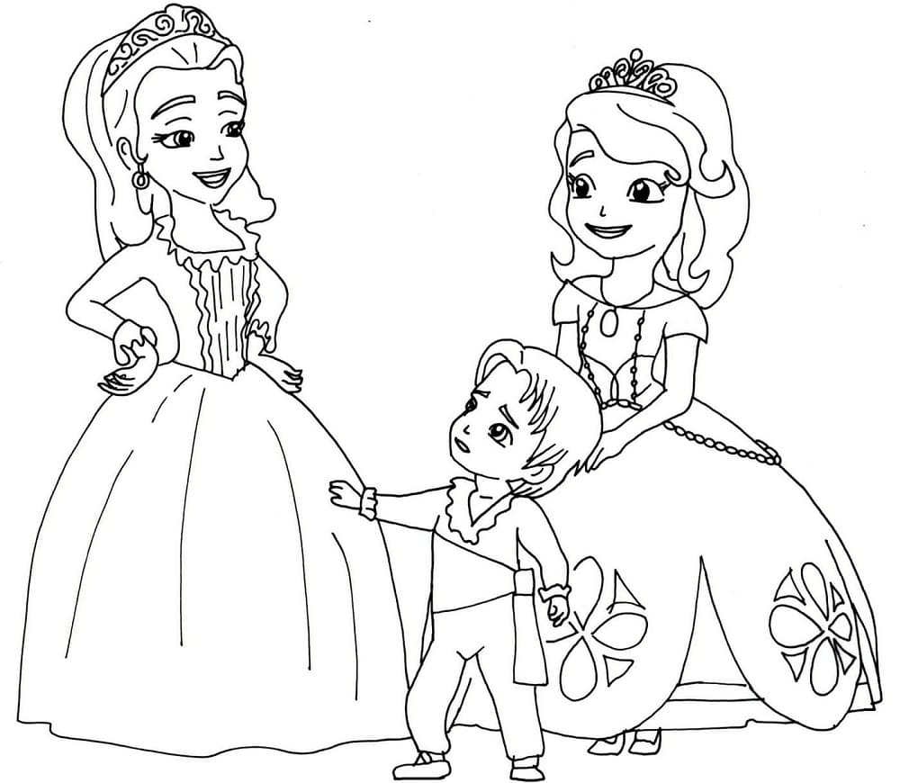 Printable sofia the first coloring page