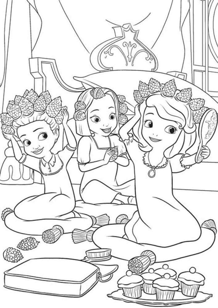 Free easy to print sofia the first coloring pages