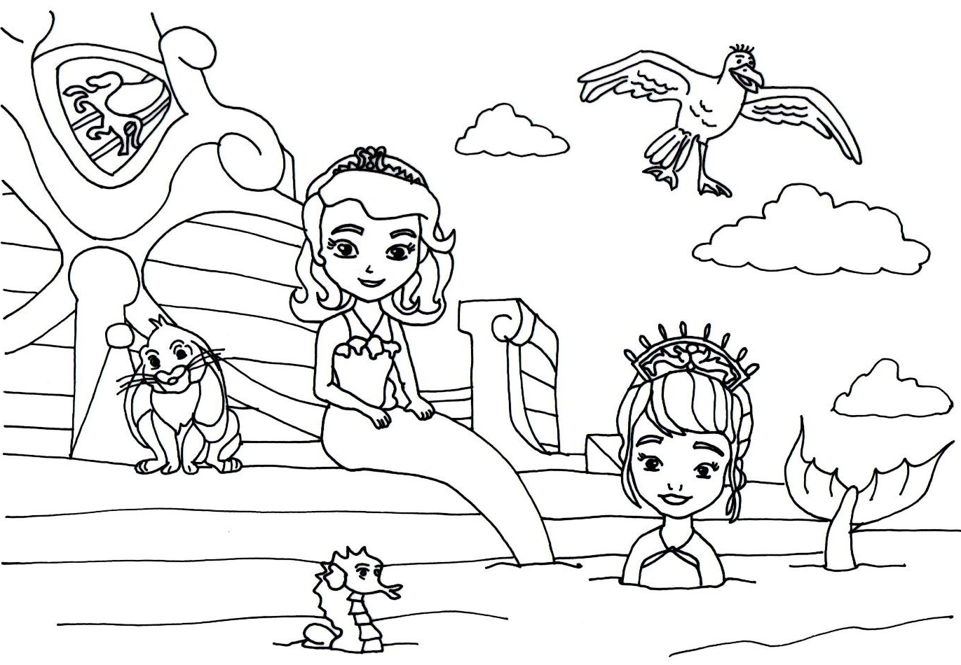 Sofia the first coloring pages