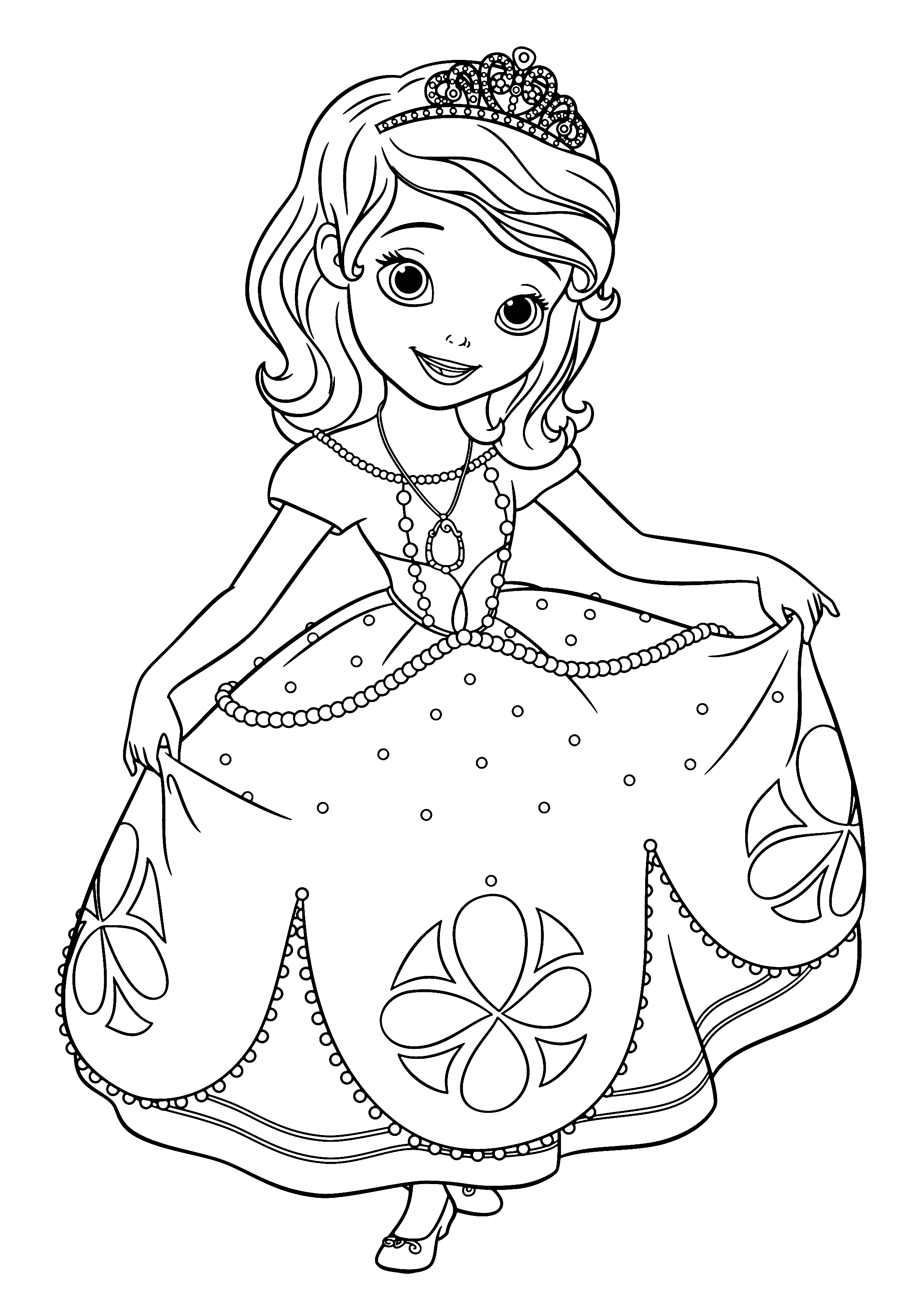 Printable sofia the first coloring print color craft