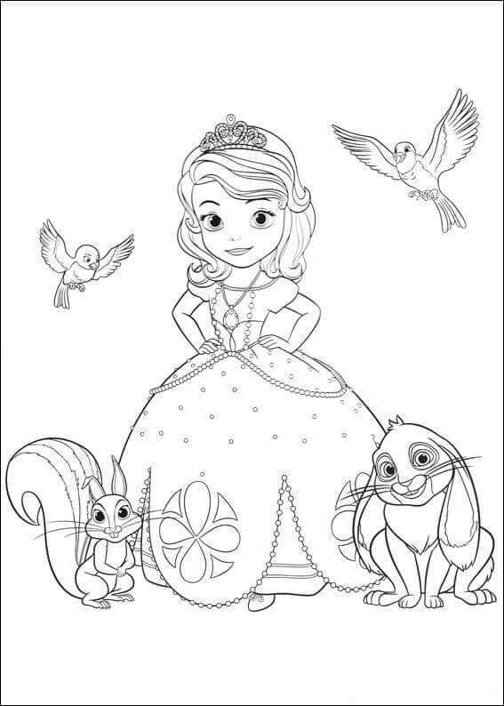 Sofia the first coloring pages printable pdf