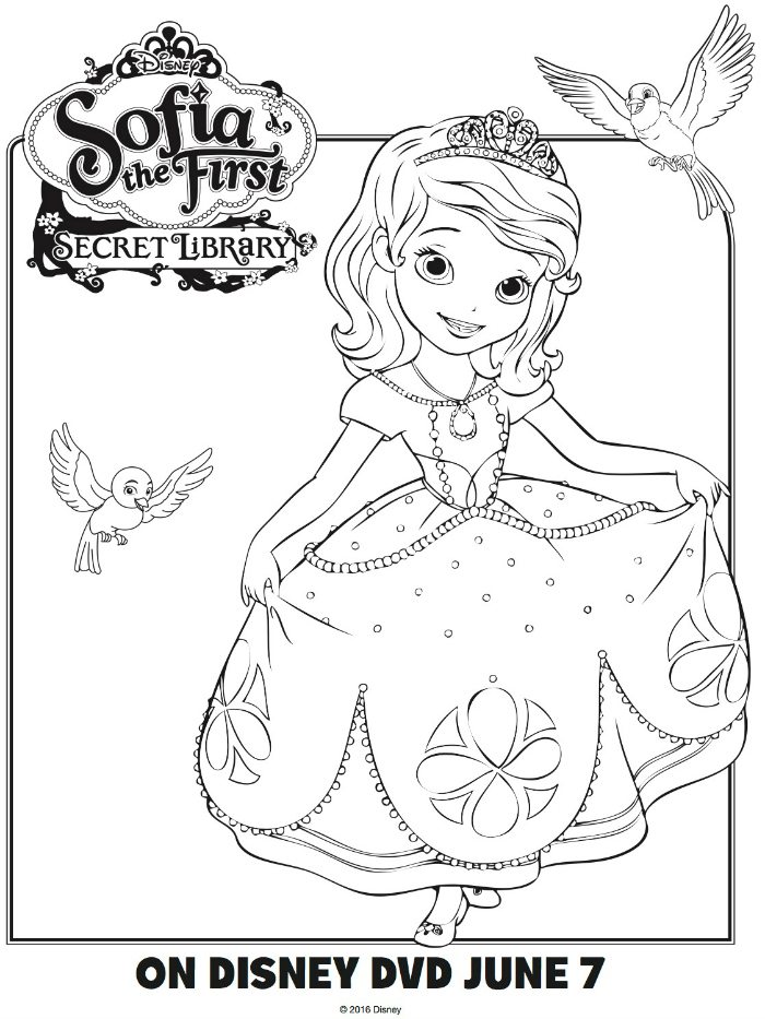 Sofia the first coloring page