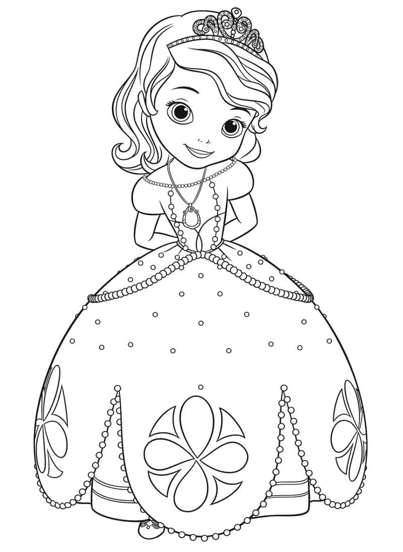 Princess sofia for kids coloring page