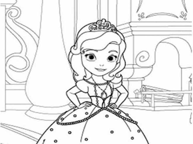 Free easy to print sofia the first coloring pages