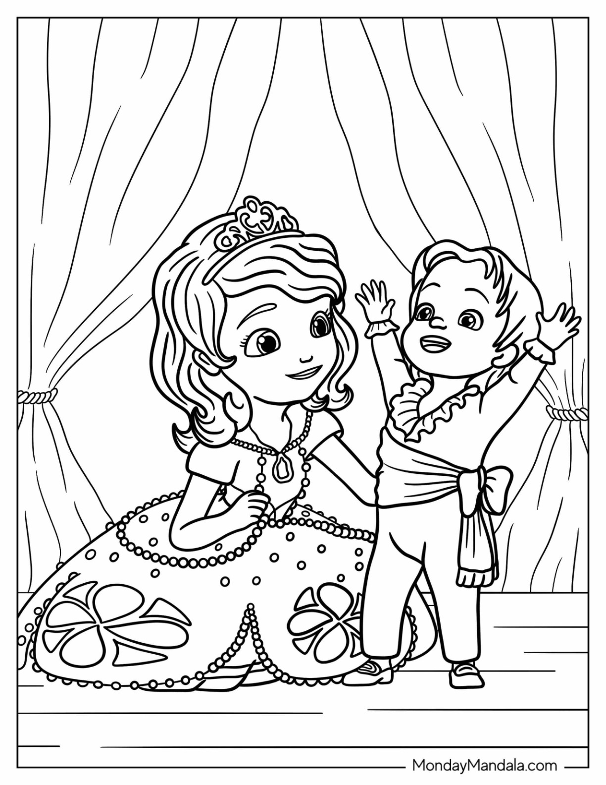 Sofia the first coloring pages free pdf printables