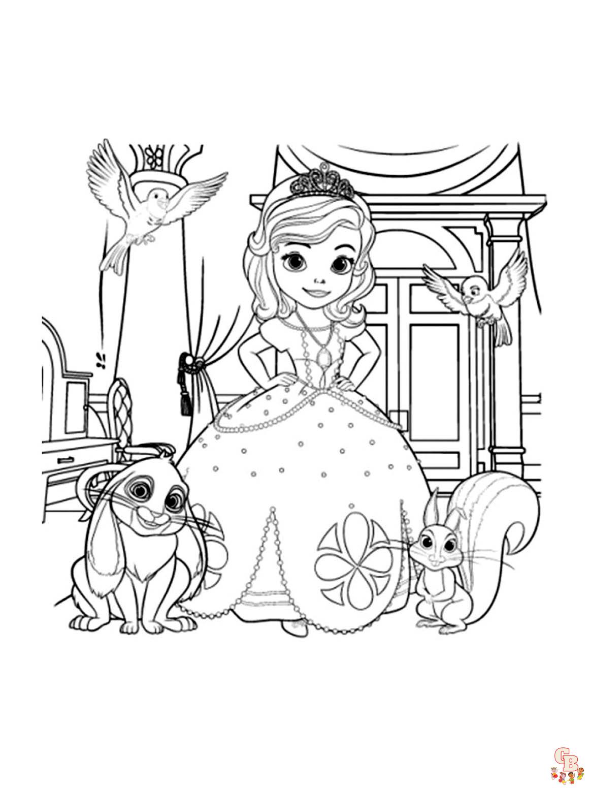 Enjoy the magic of sofia coloring pages