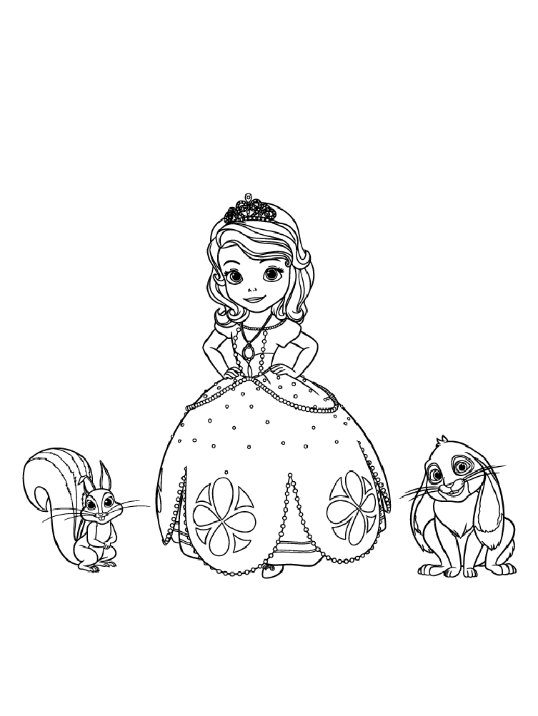 Princess sofia disney coloring pages to download for free