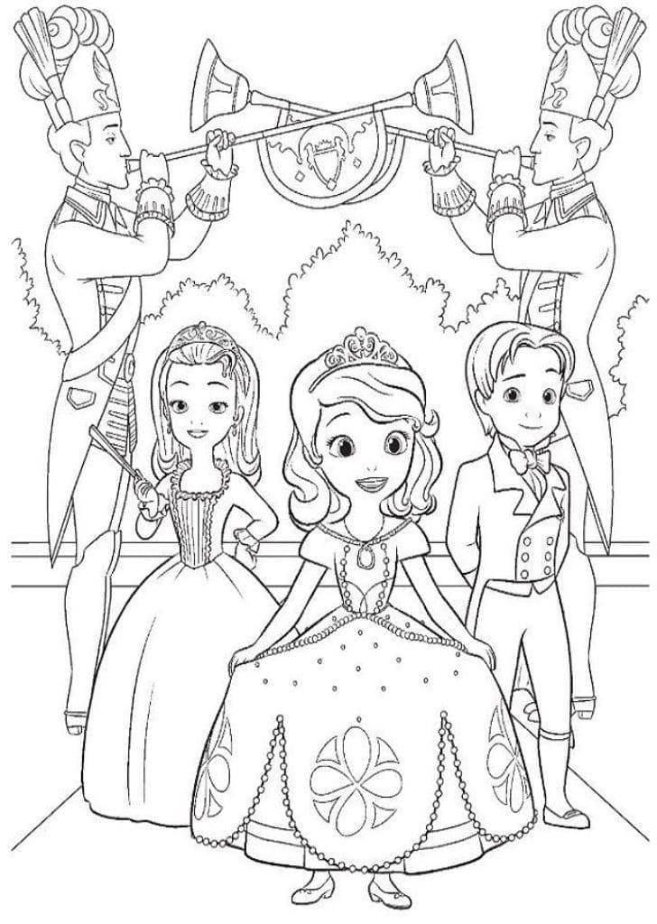 Sofia amber and james coloring page