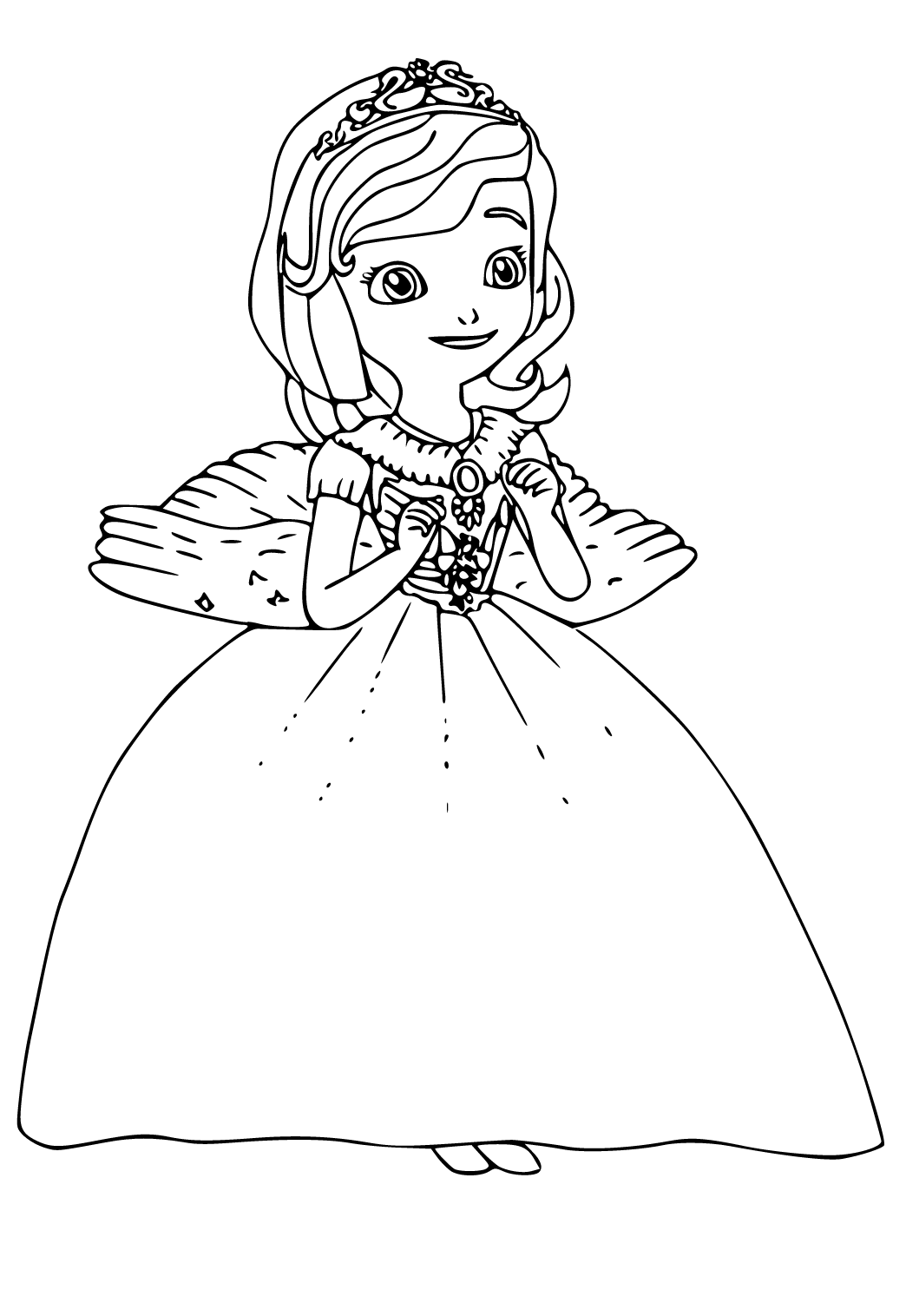 Free printable sofia the first princess coloring page for adults and kids