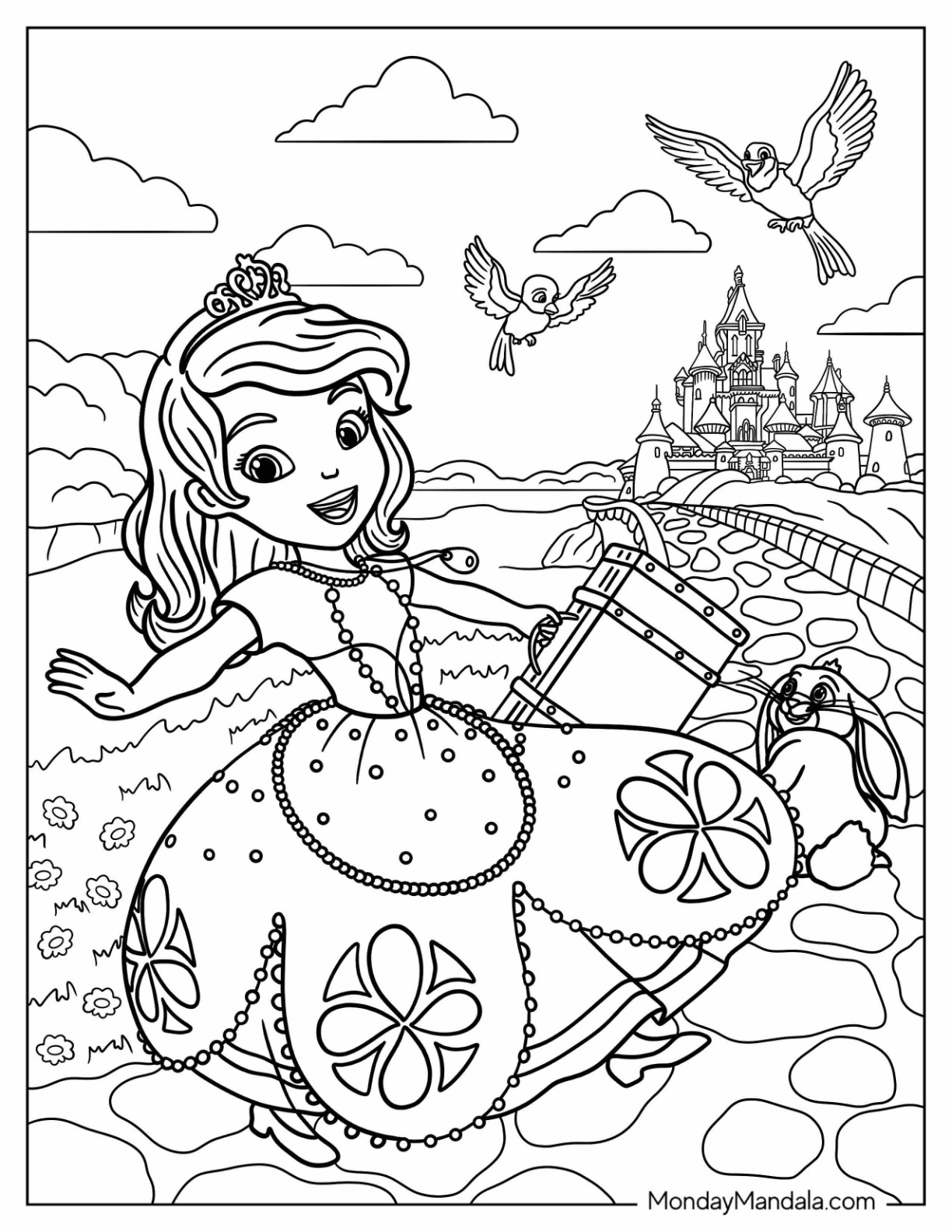 Sofia the first coloring pages free pdf printables