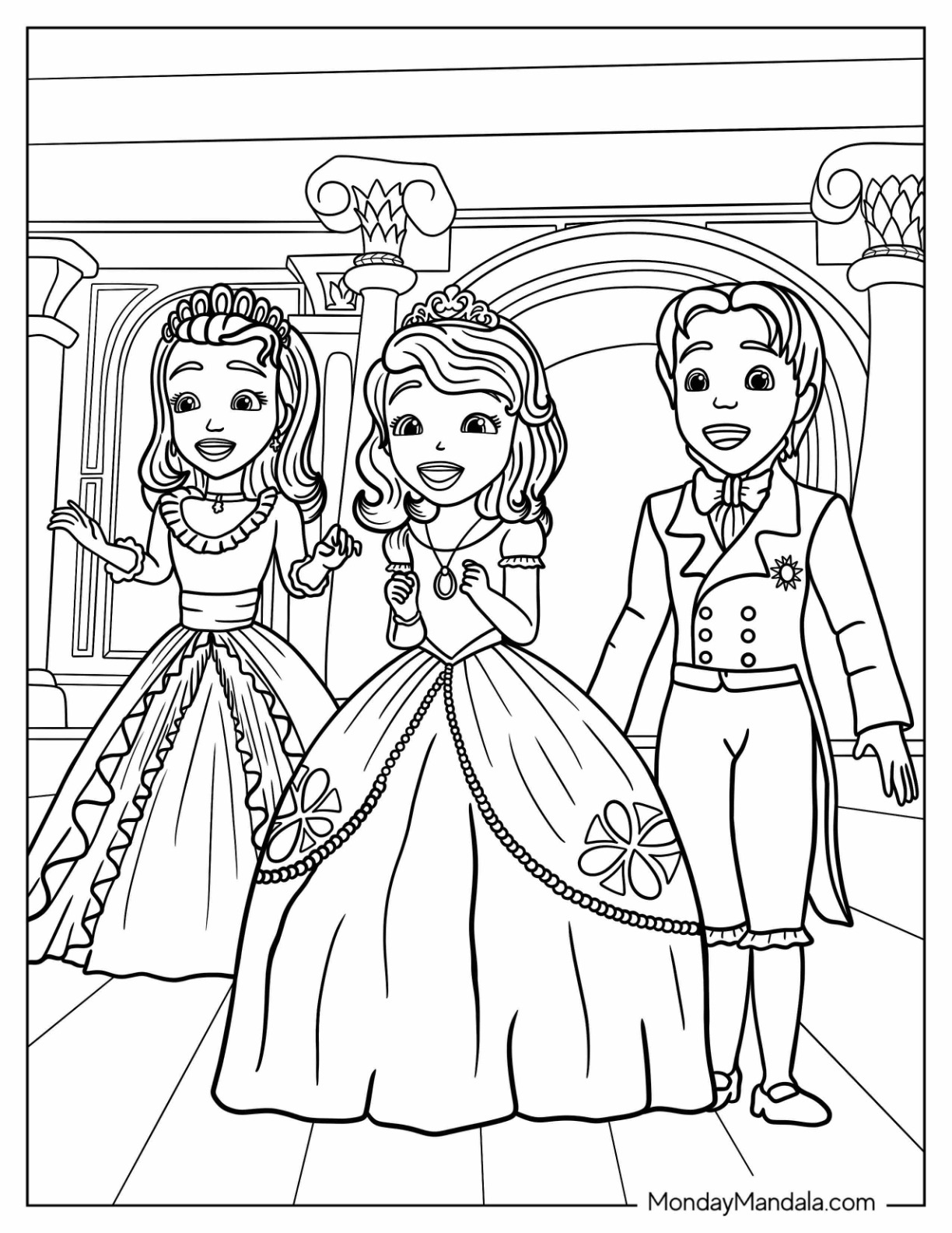 Sofia the first coloring pages free pdf printables