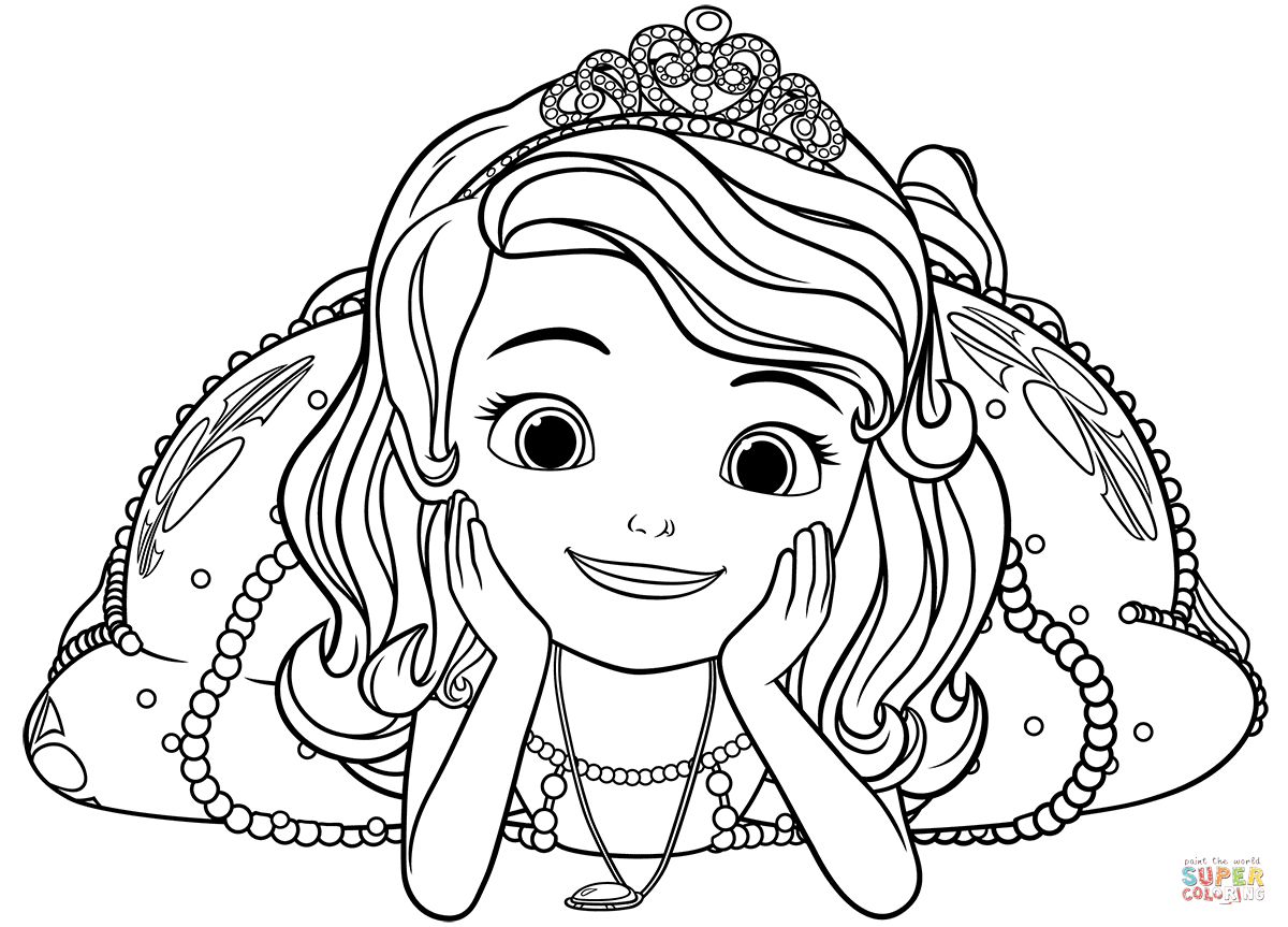 Princess sofia coloring page free printable coloring pages